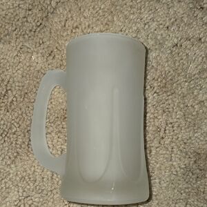 Frosted Crystal Clear Indiana Satin Glass Mug